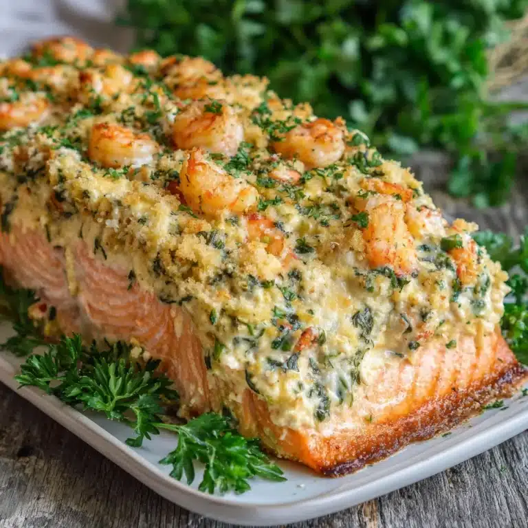 Crab & Shrimp Stuffed Salmon Recipe