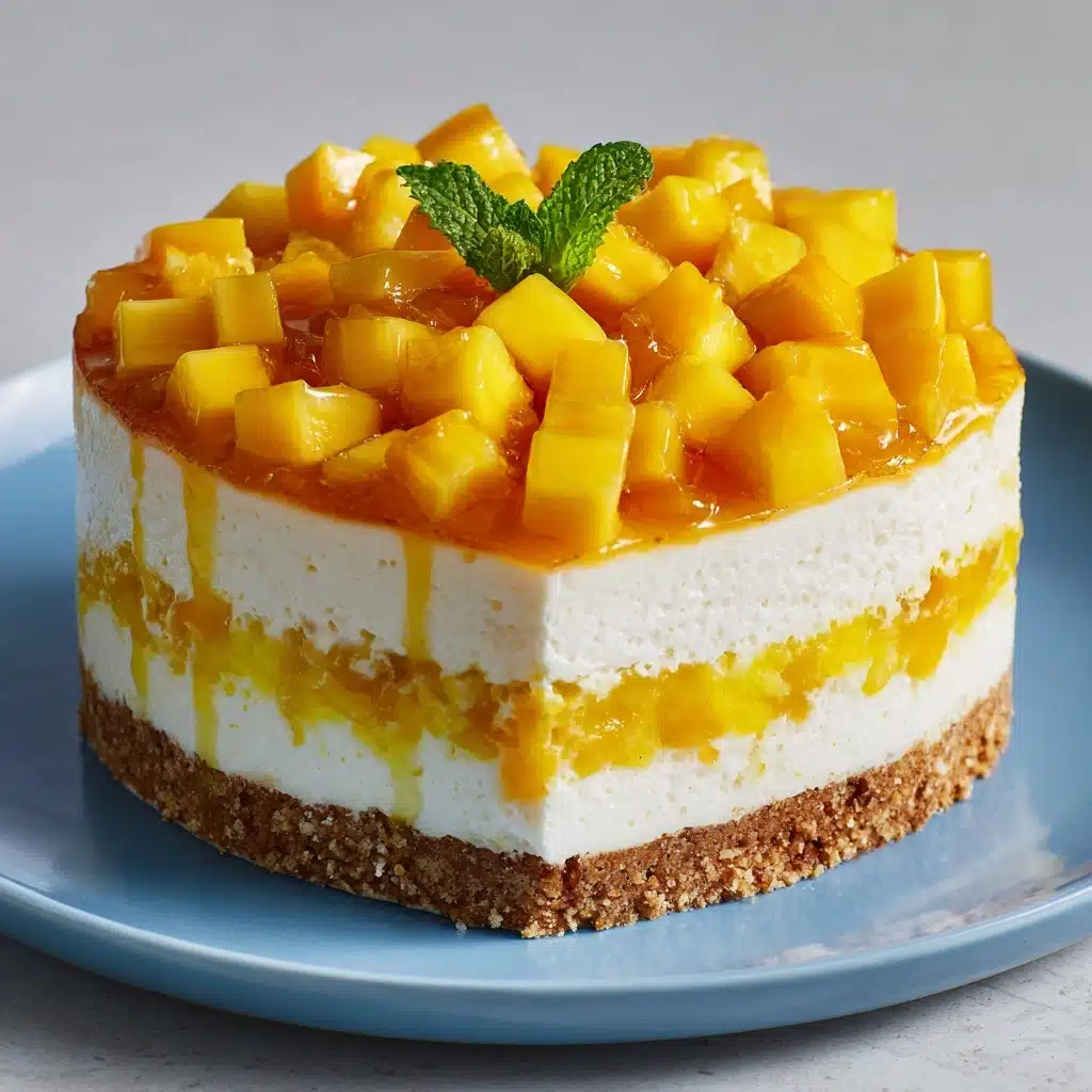 Unbaked Cheese and Mango Cake Recipe - Recipe Image