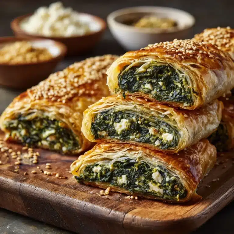 Savory Spinach and Feta Stuffed Puff Pastry Recipe