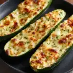 Cheesy Garlic Zucchini Steaks Recipe