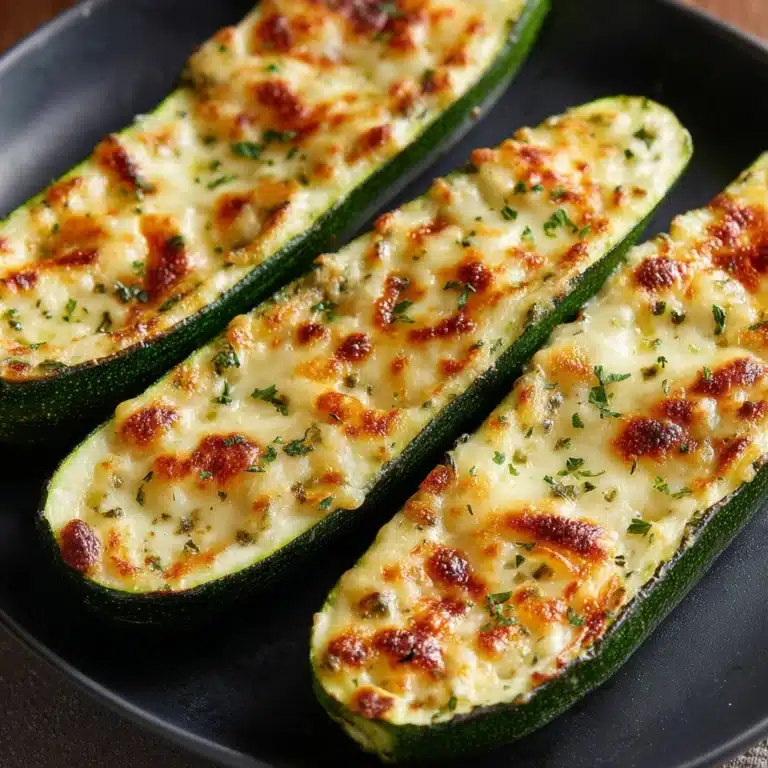 Cheesy Garlic Zucchini Steaks Recipe