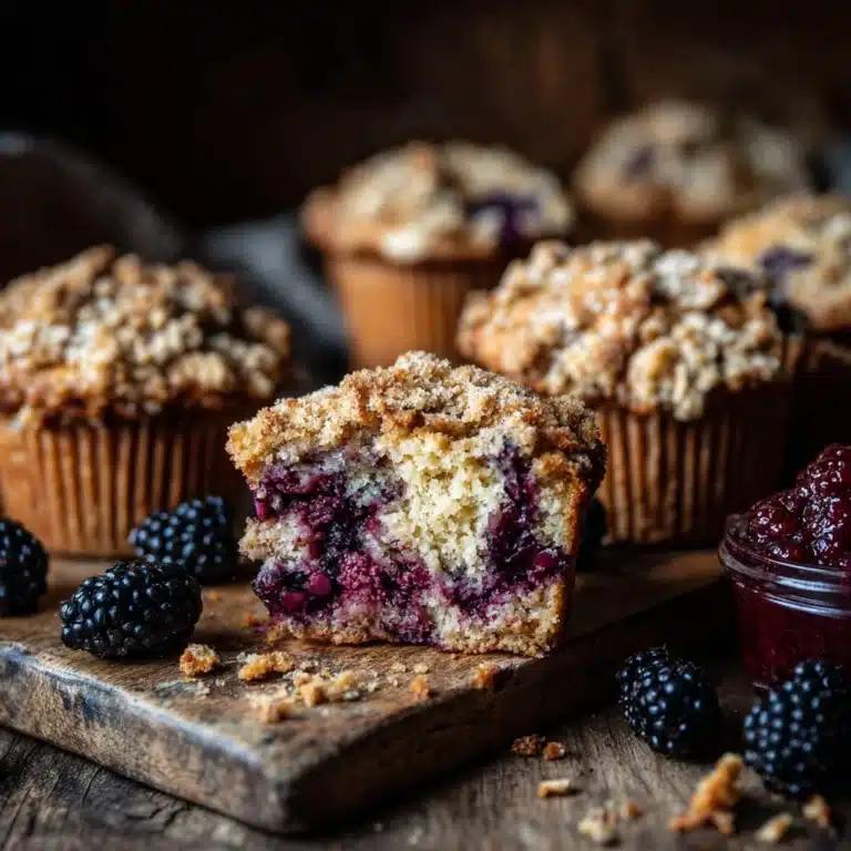 Blackberry Muffins with Oatmeal Streusel Recipe