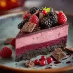 Dark Chocolate Blackberry Cheesecake Recipe