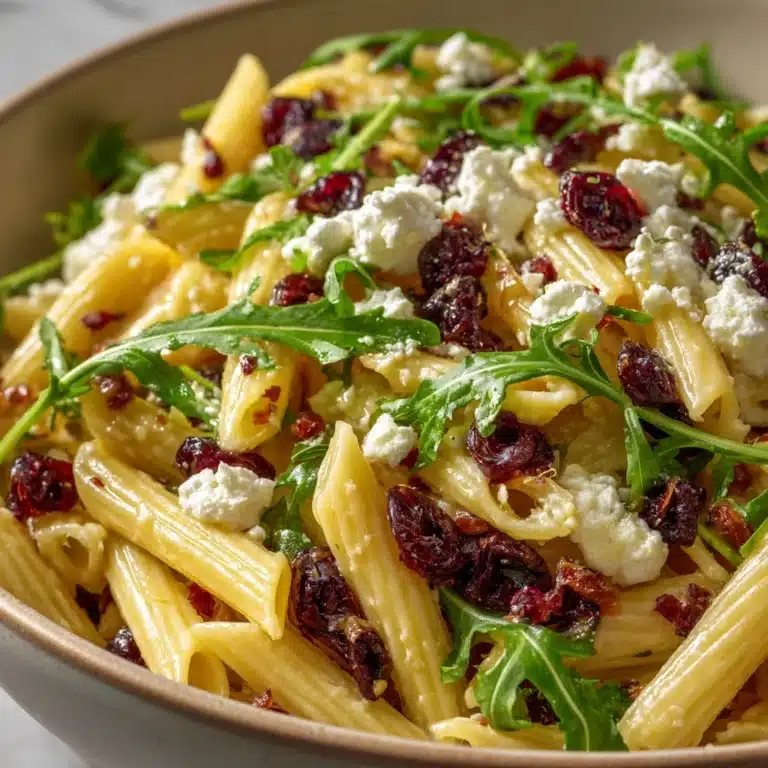 Feta & Cranberry Penne Salad with Orange Vinaigrette Recipe