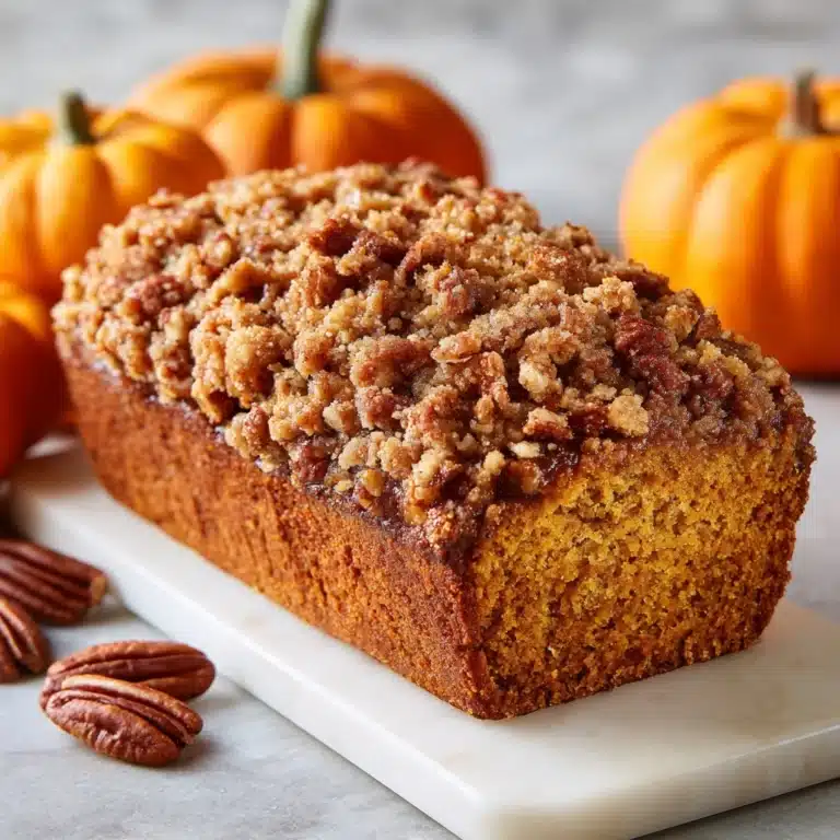 Pumpkin Bread with Brown Sugar Pecan Topping Recipe