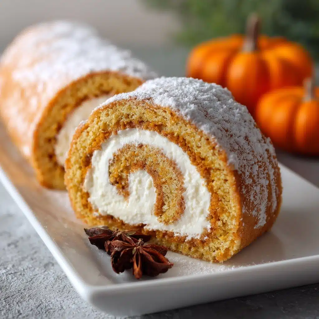 Classic Pumpkin Roll with Cream Cheese Filling Recipe - Recipe Image