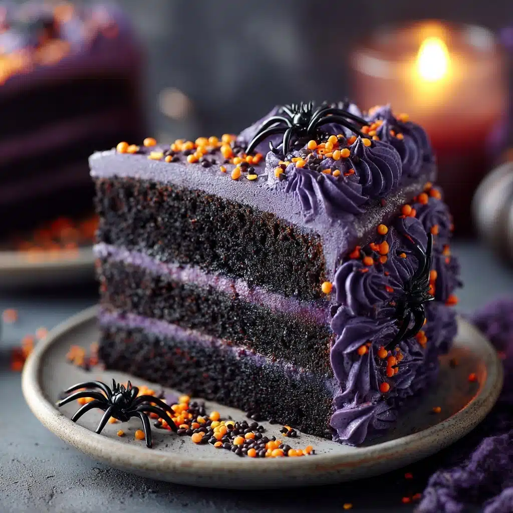 Spooky Black Velvet Halloween Cake Recipe
