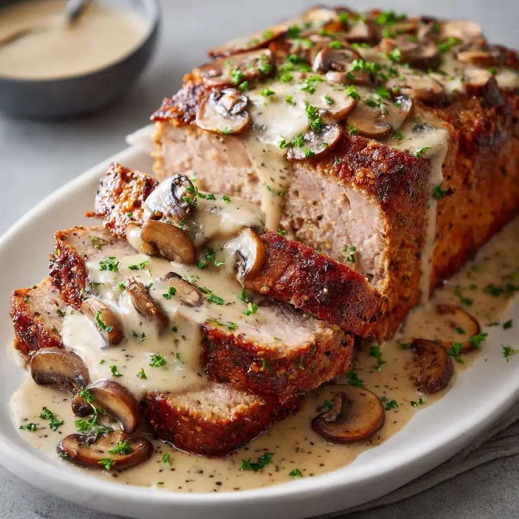 Chicken Cordon Bleu Meatloaf with Creamy Dijon Gravy Recipe - Recipe Image