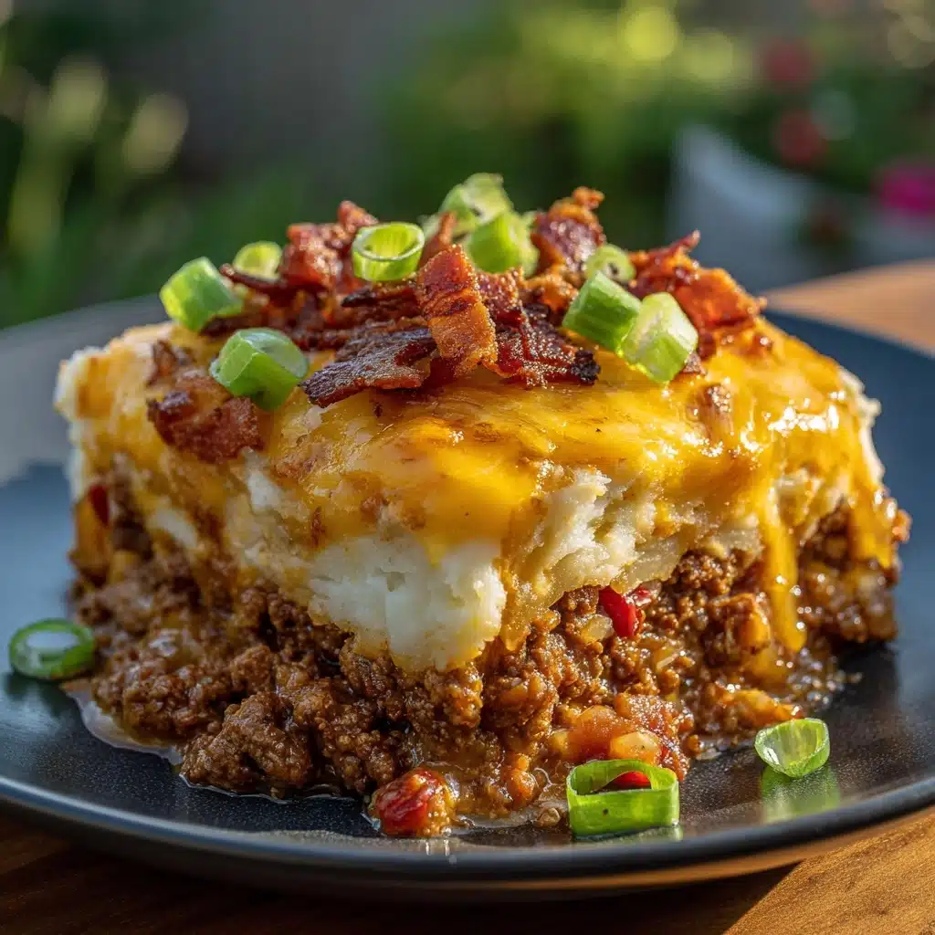 Cheesy Loaded Meatloaf Casserole Recipe - Recipe Image
