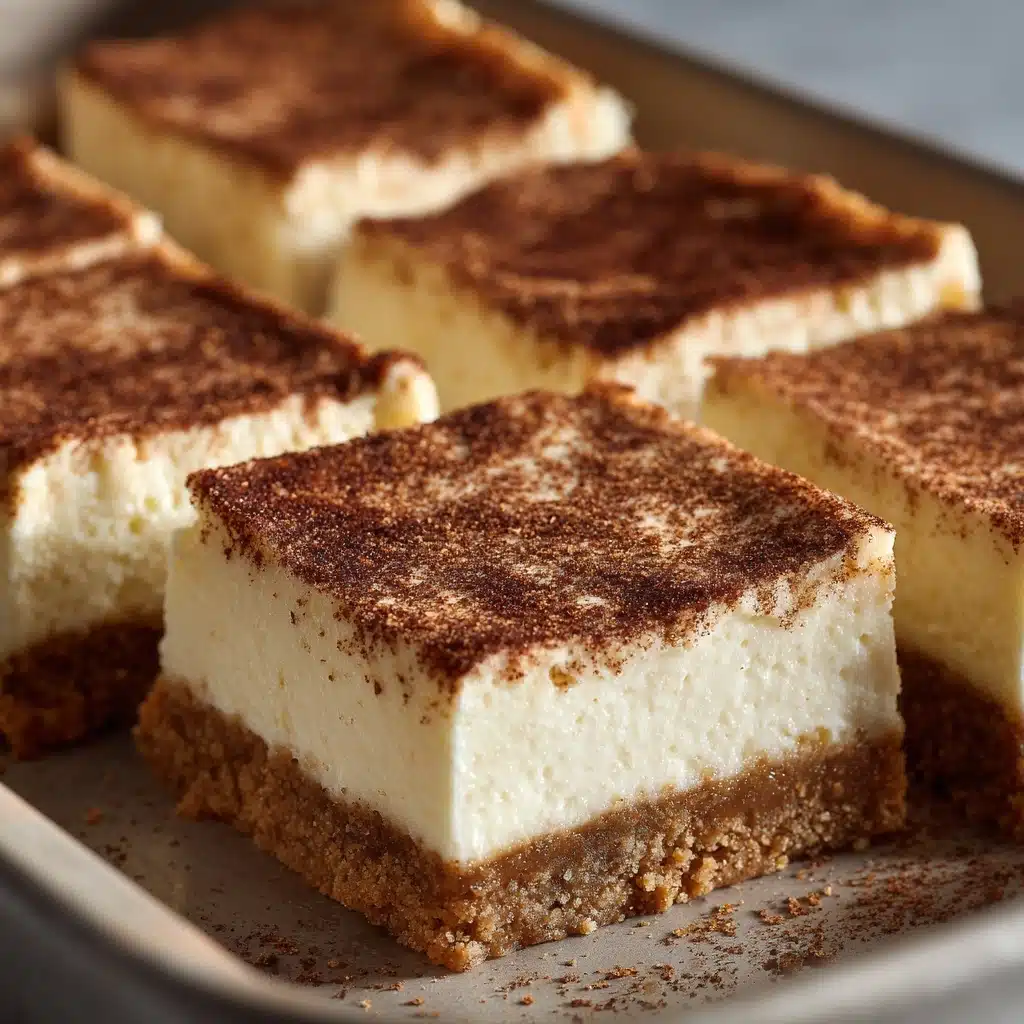 Cinnamon Churro Cheesecake Bars Recipe - Recipe Image