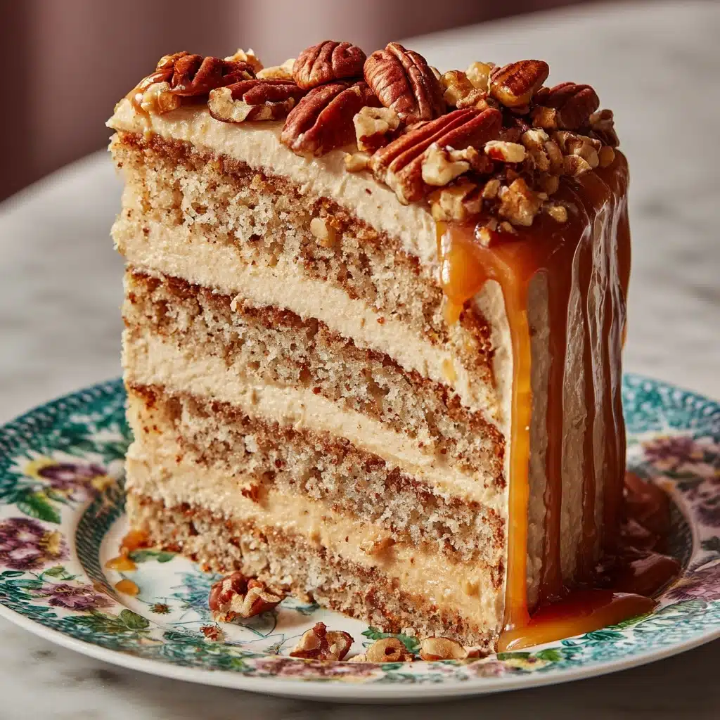 Southern Pecan Caramel Cake Recipe - Recipe Image