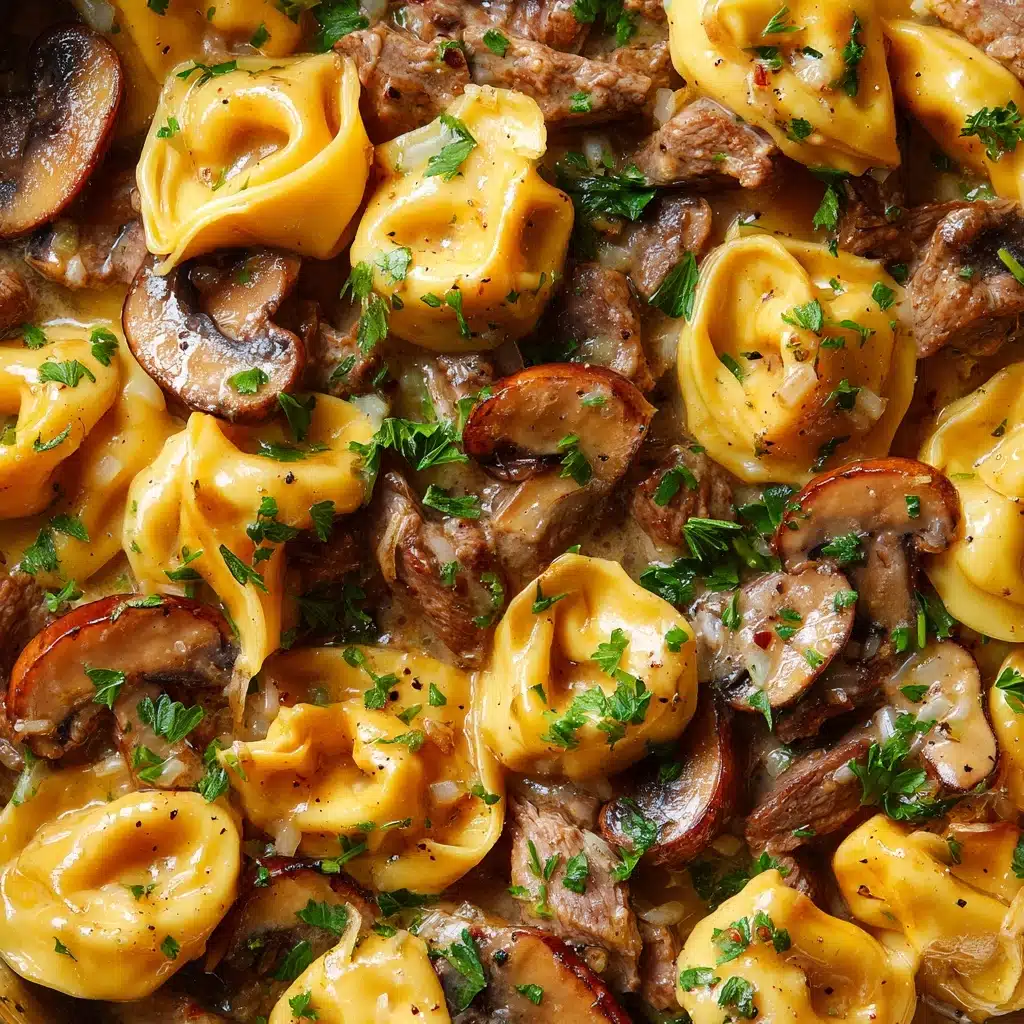 Philly Cheesesteak Tortellini Pasta Recipe - Recipe Image