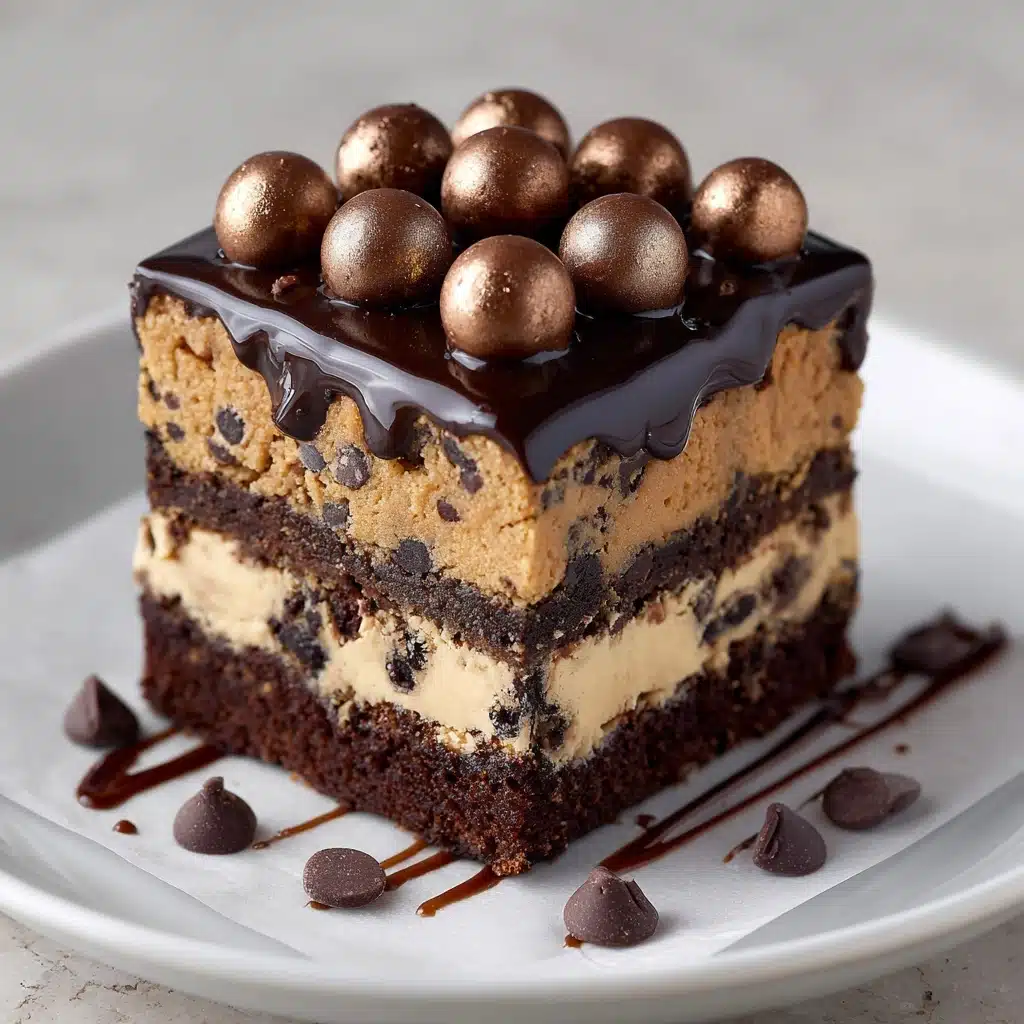 Cookie Dough Brownie Cake Recipe - Recipe Image