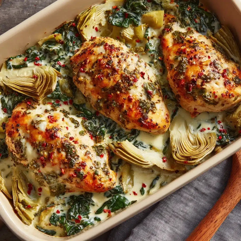 Healthy Spinach Artichoke Chicken Bake Recipe