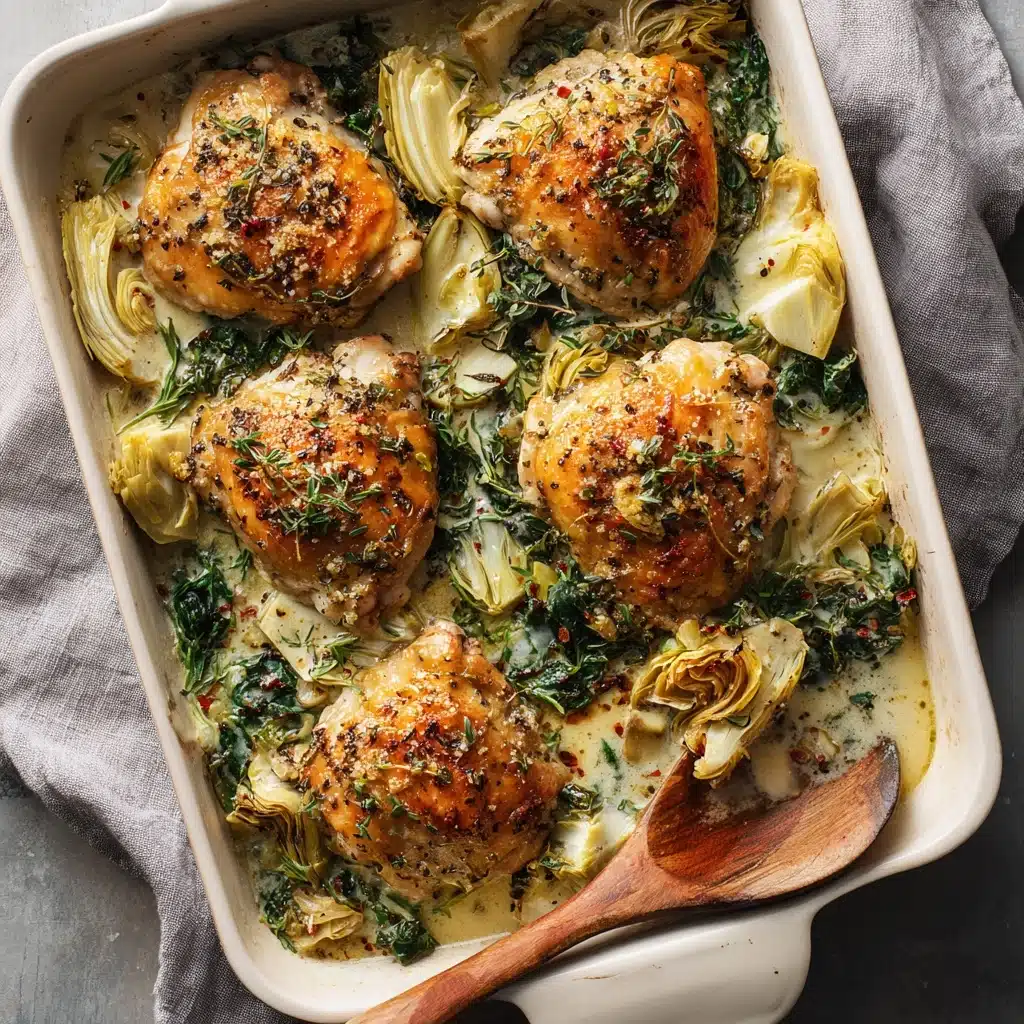 Healthy Spinach Artichoke Chicken Bake Recipe - Recipe Image
