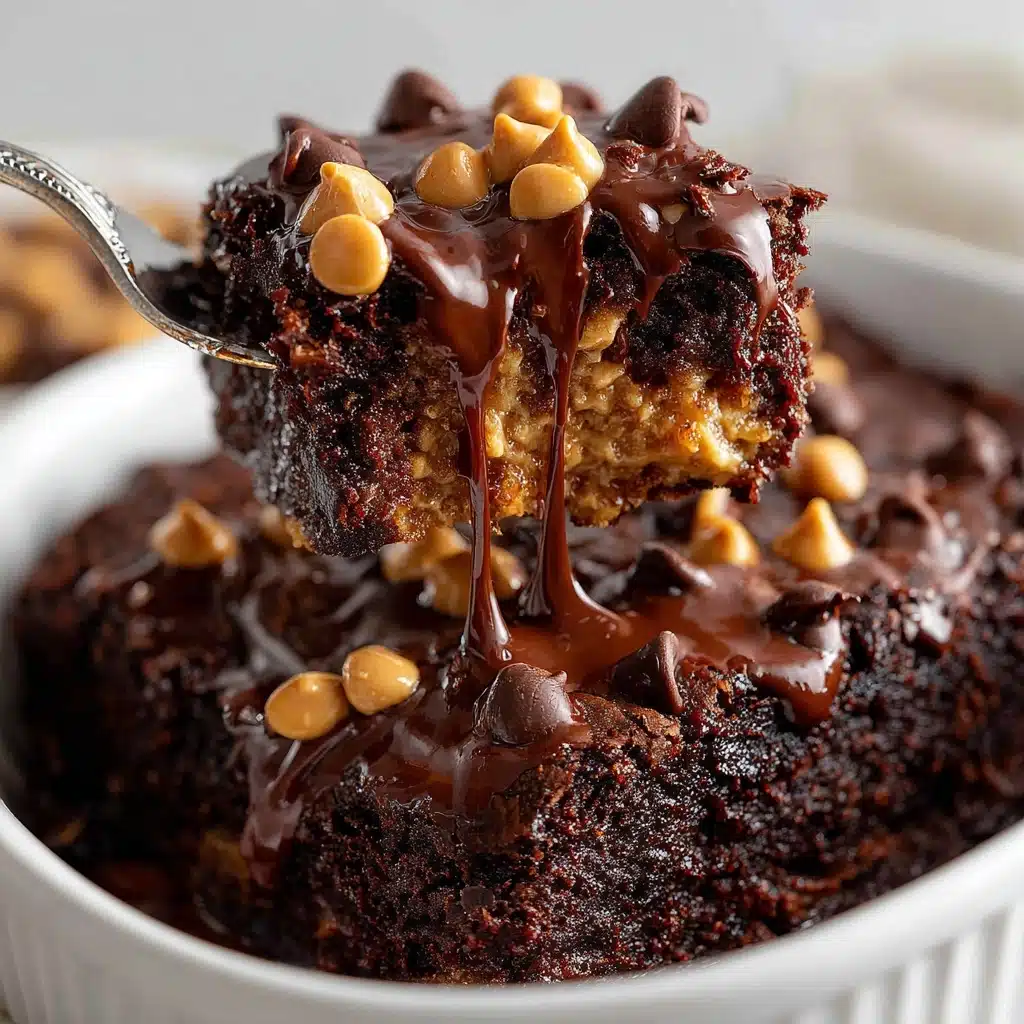 Slow Cooker Double Chocolate Peanut Butter Pudding Cake Recipe