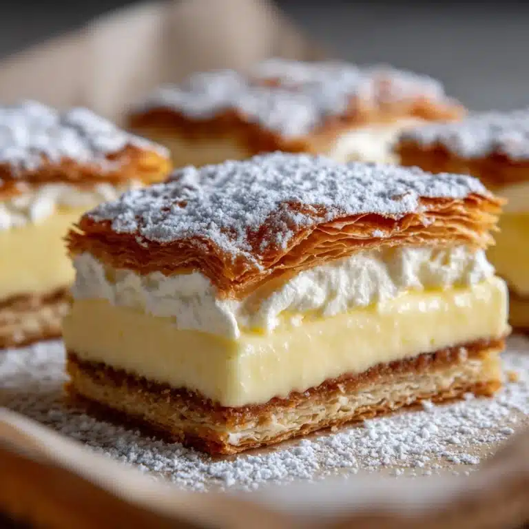 Vanilla Custard Cream Squares Recipe