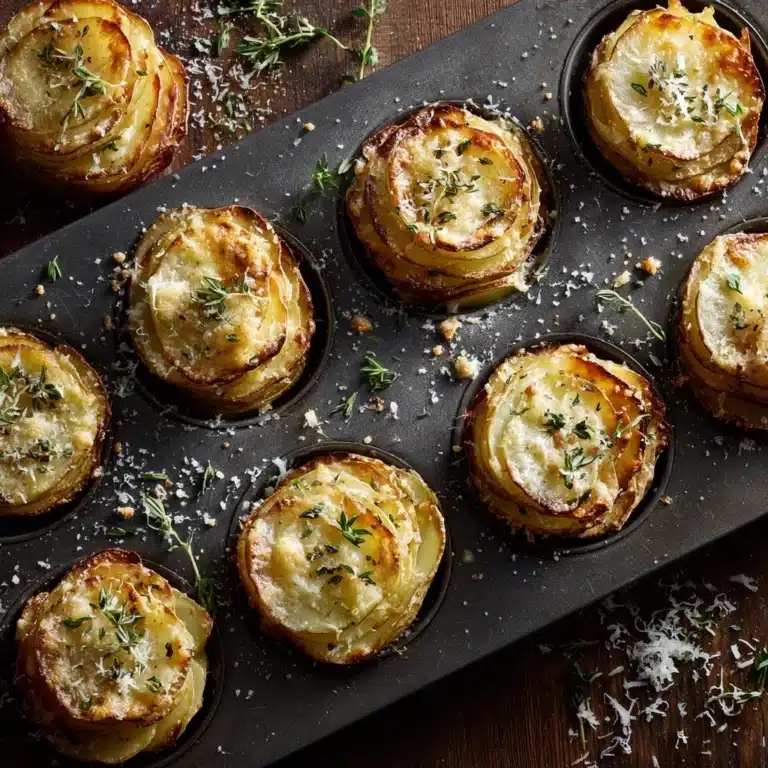 Parmesan Potato Stacks in Muffin Tin Recipe