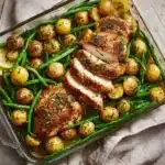 One-Pan Garlic Herb Chicken with Potatoes & Green Beans Recipe
