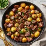 Garlic Butter Steak Bites and Potatoes Recipe