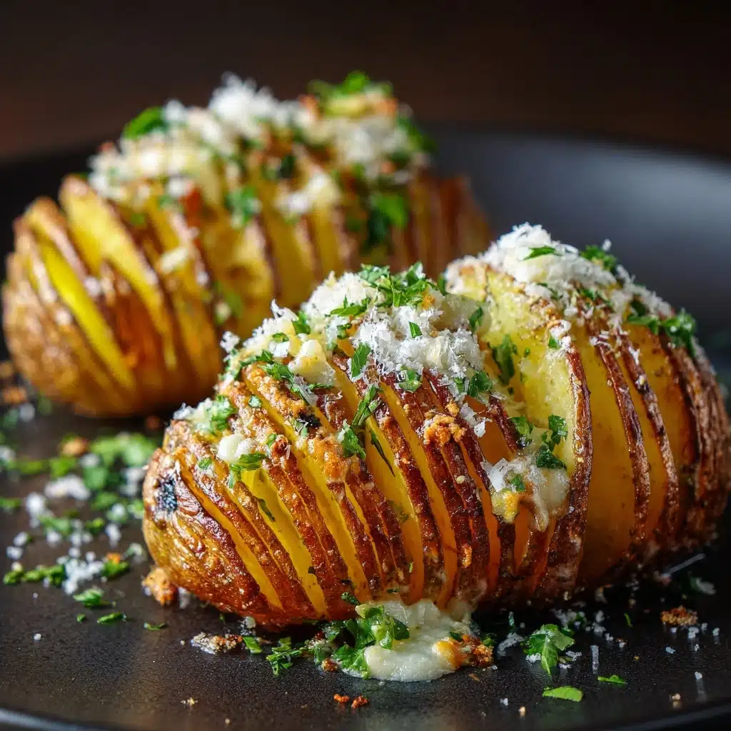 Garlic Parmesan Hasselback Potatoes Recipe - Recipe Image