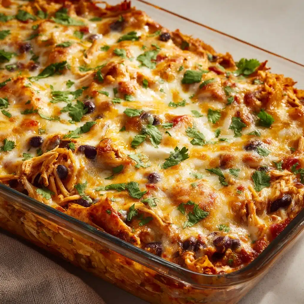 Easy Chicken Burrito Casserole Recipe - Recipe Image