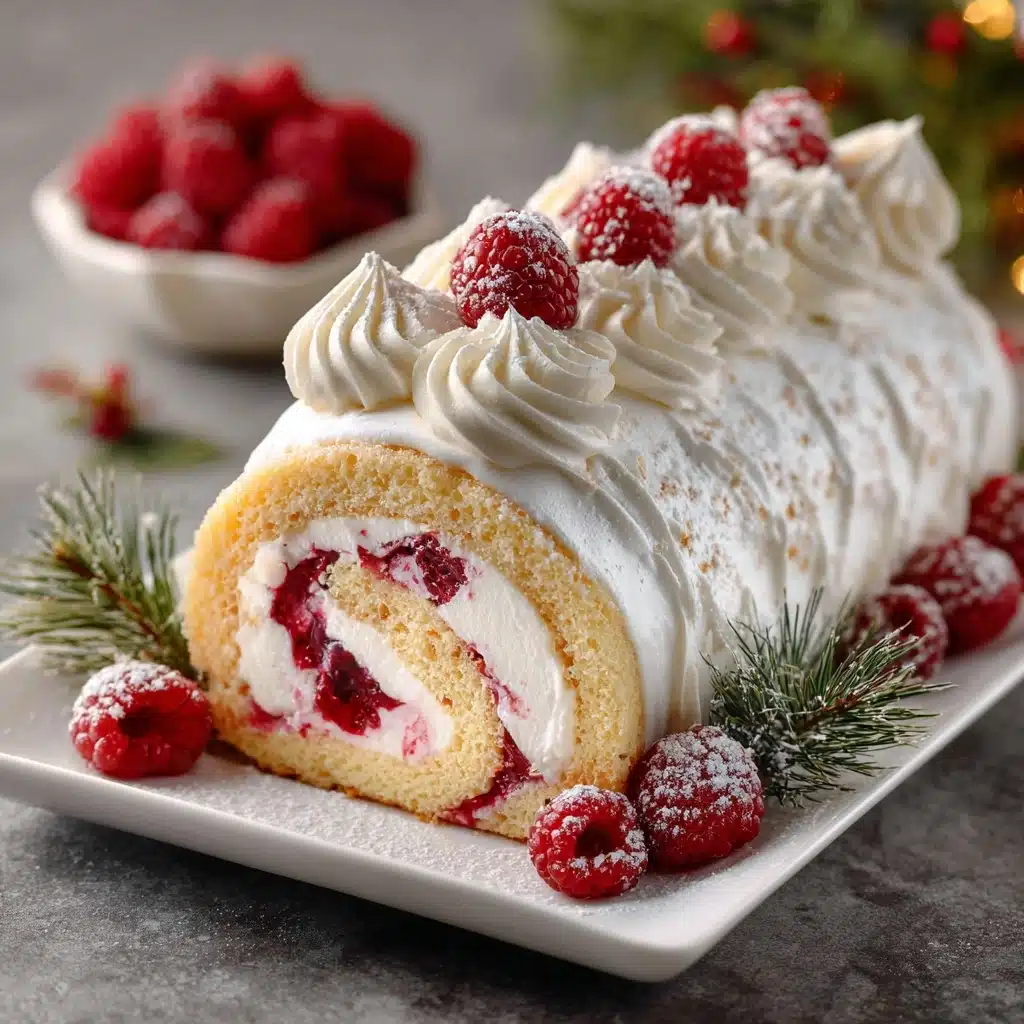 Christmas Raspberry Cake Roll Recipe - Recipe Image