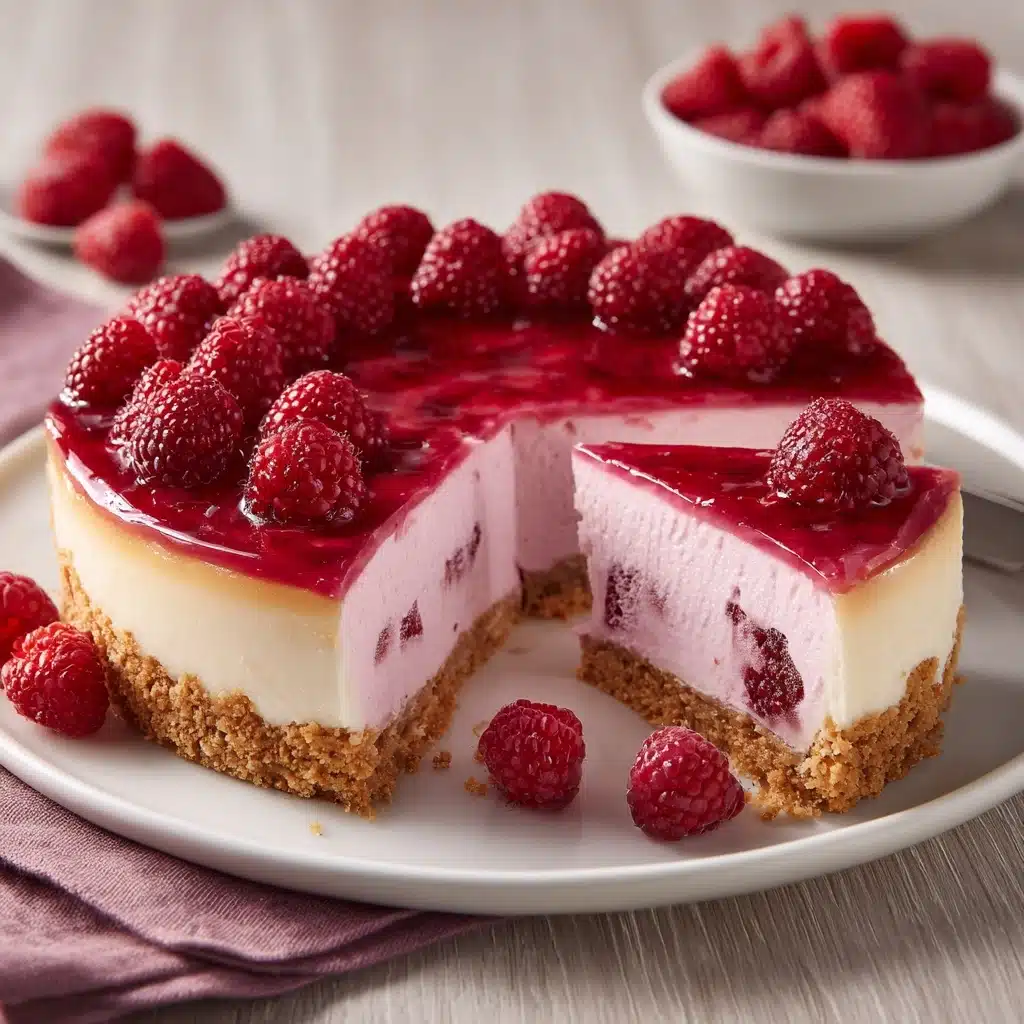 Easy Baked Raspberry Cheesecake Recipe - Recipe Image