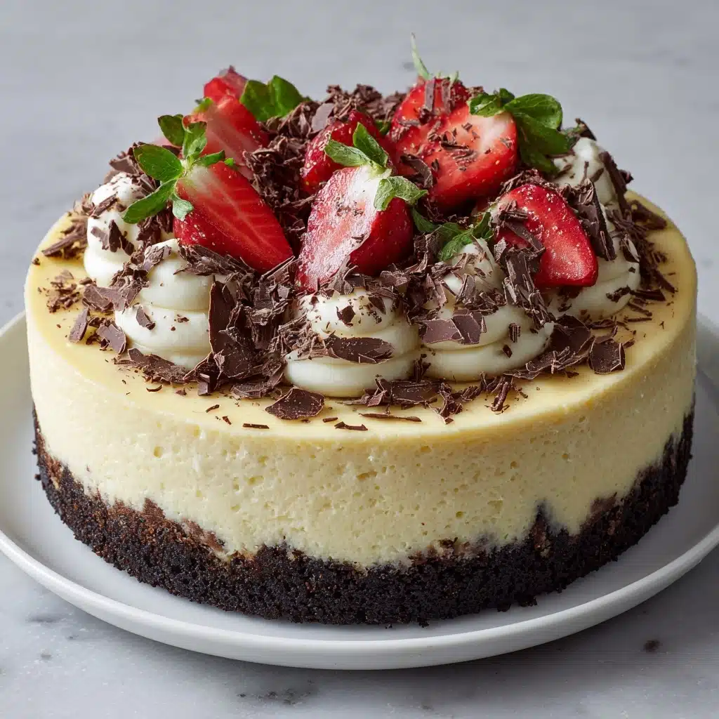 Vanilla Cheesecake with Chocolate Crust Recipe