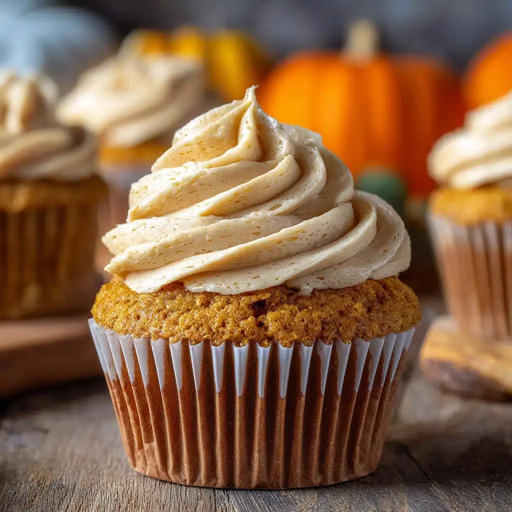 Pumpkin Cupcakes with Cinnamon Cream Cheese Frosting Recipe - Recipe Image