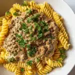 Beef and Rotini in Garlic Parmesan Sauce Recipe