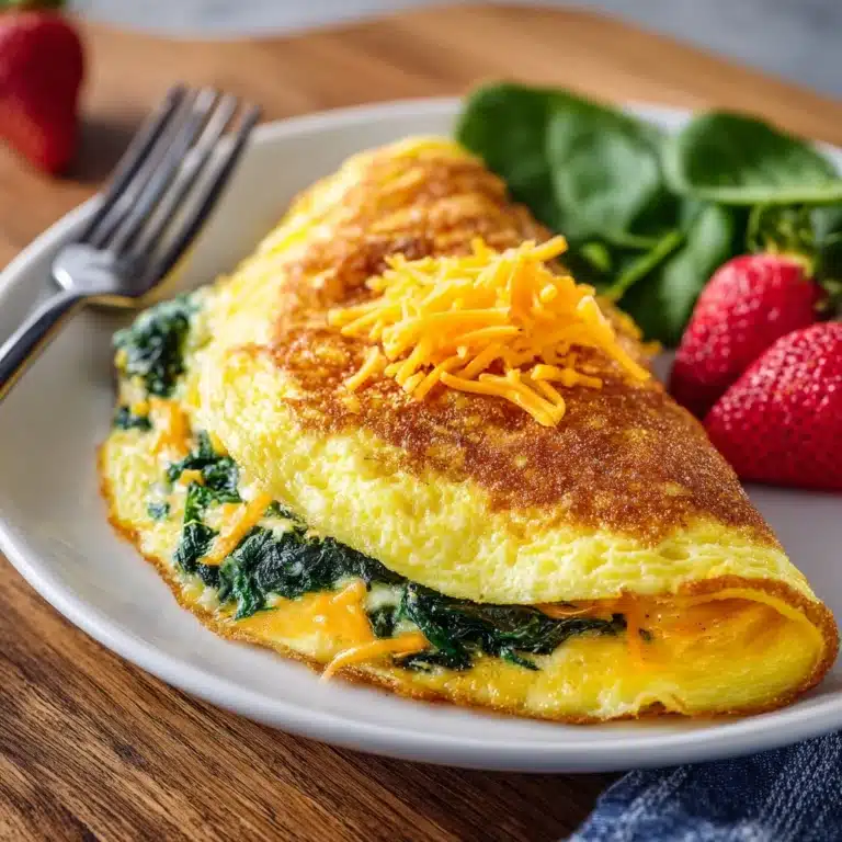 Spinach & Cheese Omelette Recipe