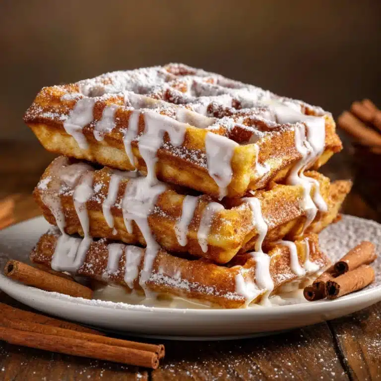 Churro Cinnamon Sugar French Toast with Cream Cheese Icing Recipe