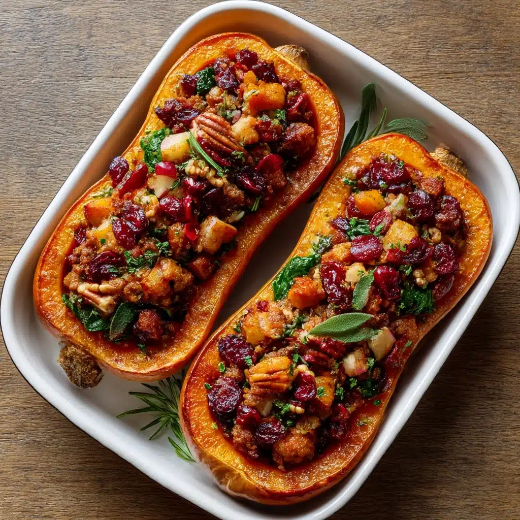 Apple Sausage Stuffed Butternut Squash Recipe
