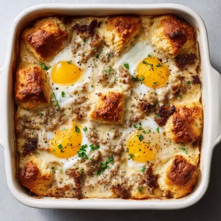 Biscuits and Gravy Breakfast Casserole Recipe