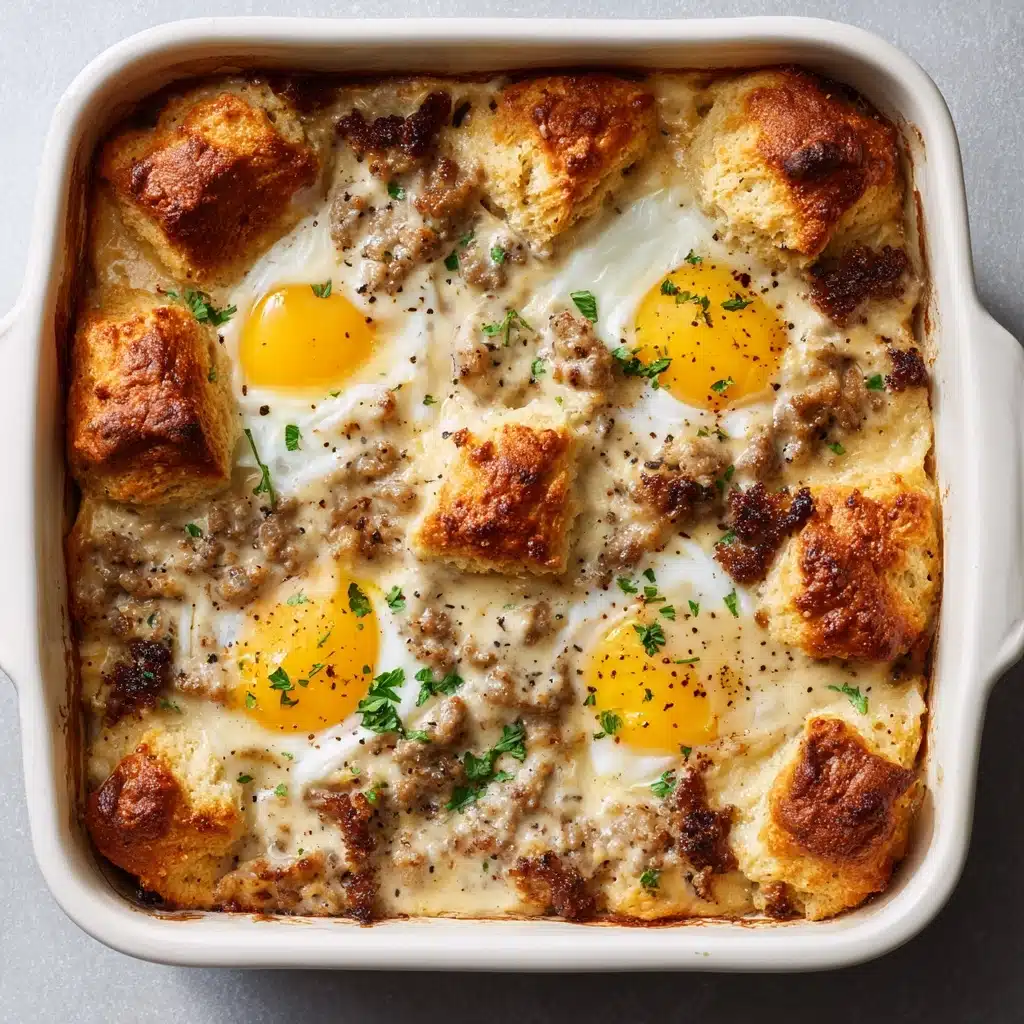 Biscuits and Gravy Breakfast Casserole Recipe