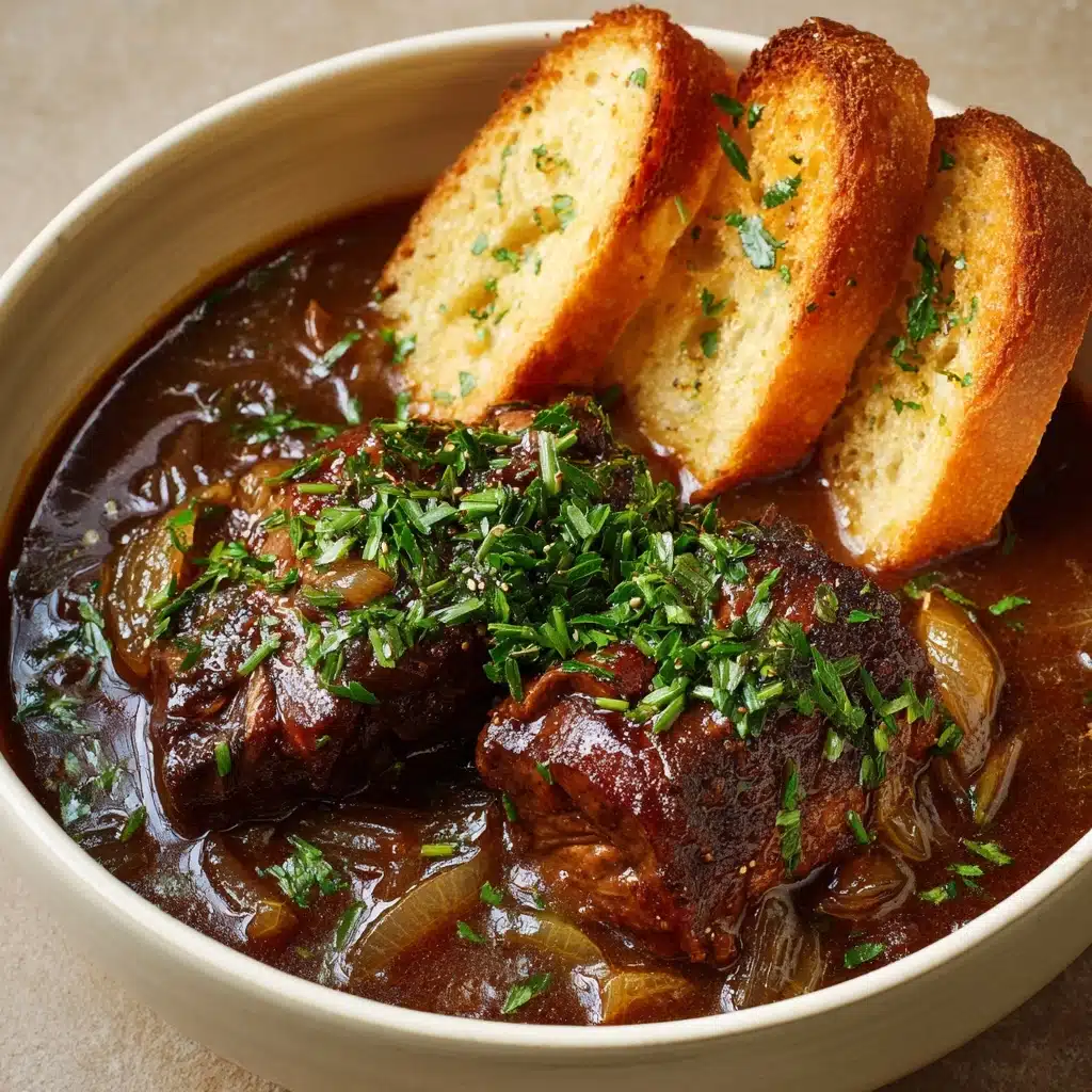 French Onion Beef Short Rib Soup Recipe - Recipe Image
