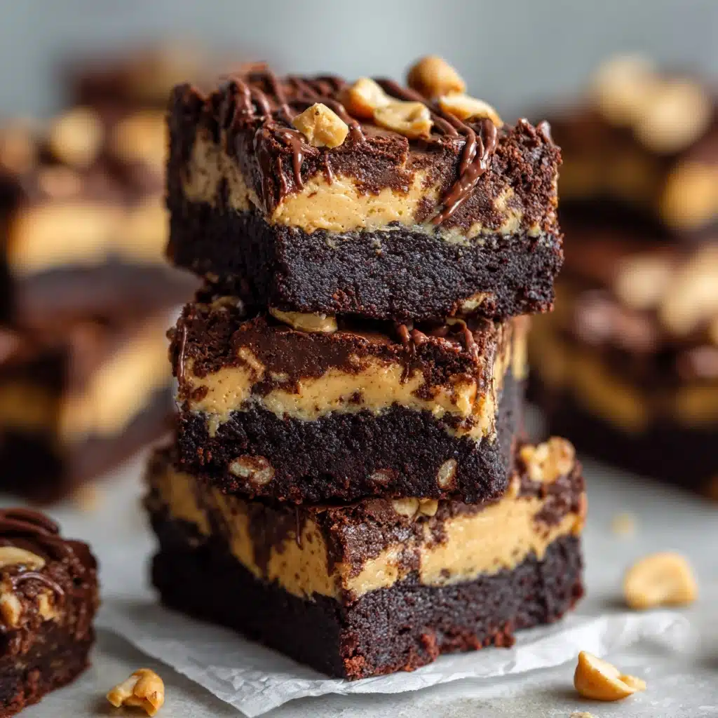 Peanut Butter Stuffed Brownies Recipe - Recipe Image