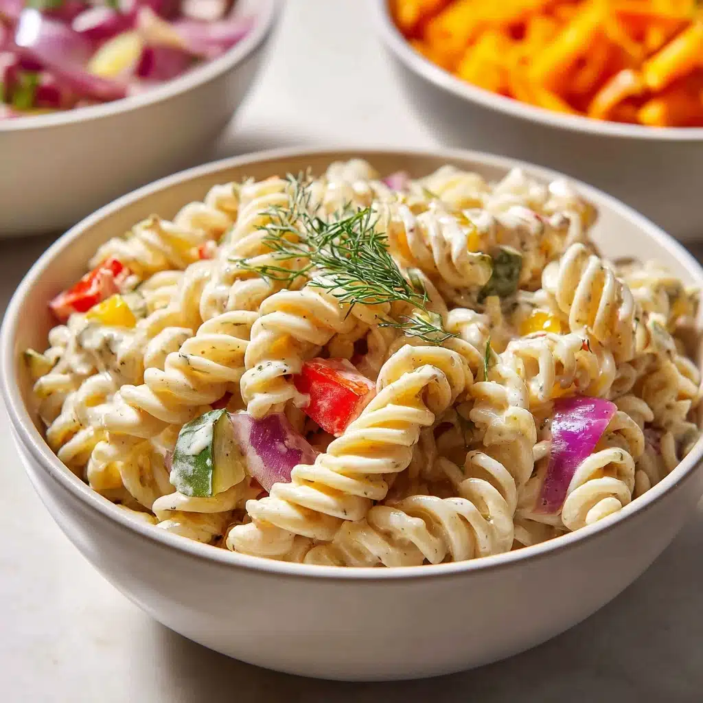 Tangy Dill Pickle Pasta Salad Recipe - Recipe Image