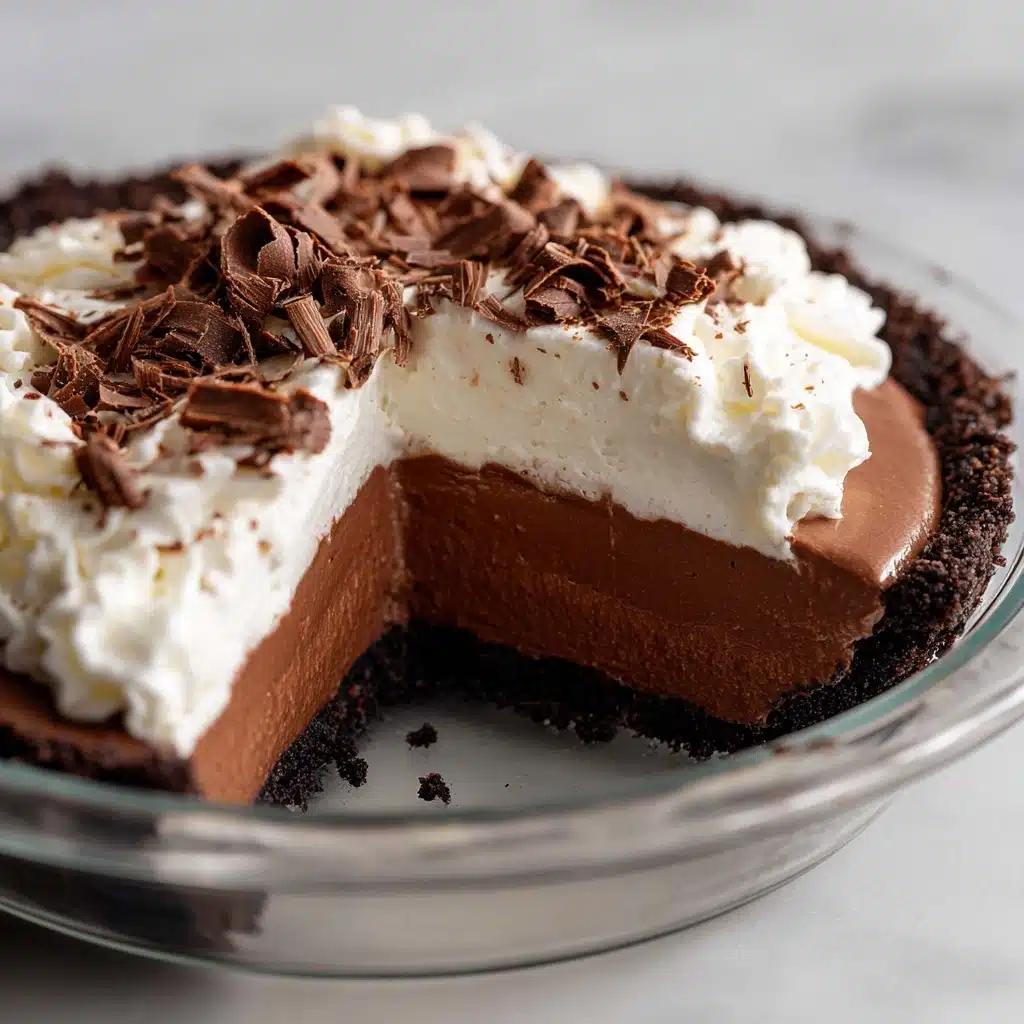 No Bake Chocolate Pudding Pie Recipe - Recipe Image