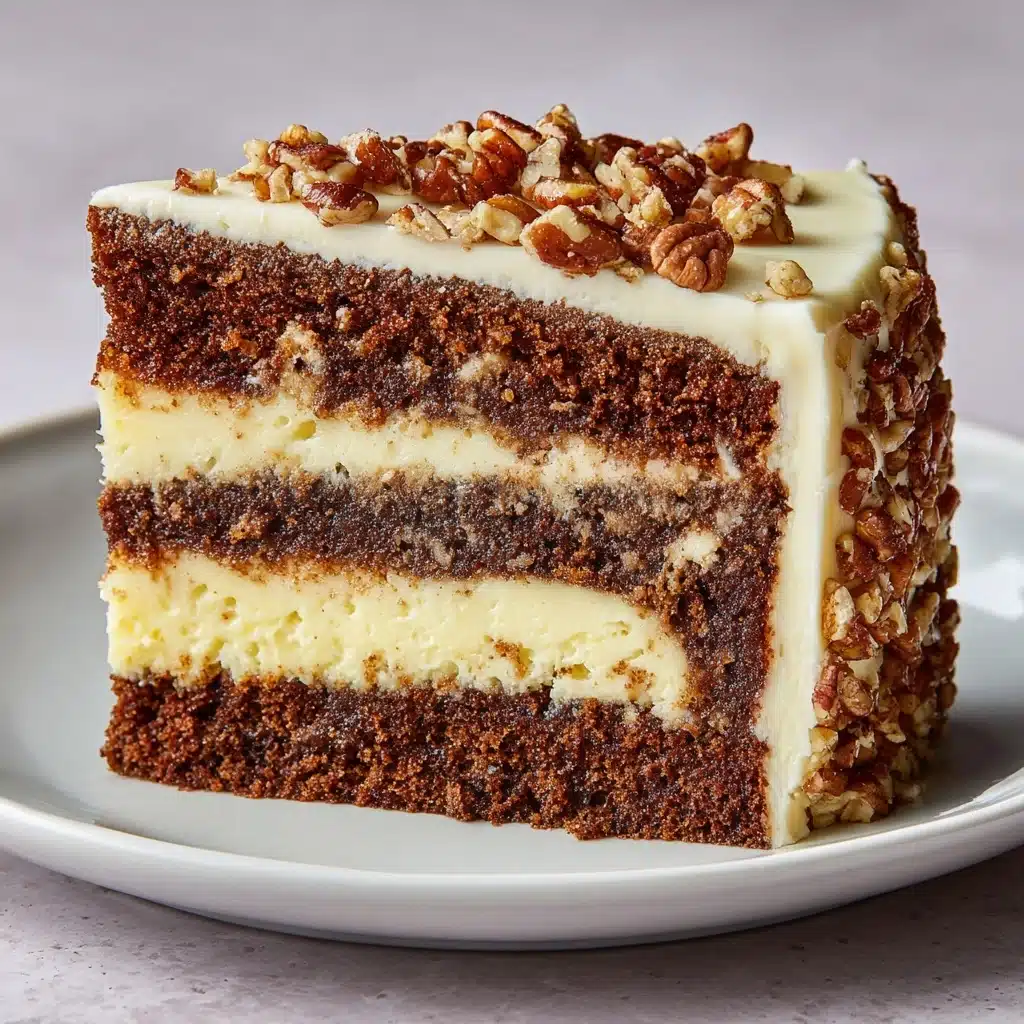White German Chocolate Cake with a Cheesecake Center Recipe - Recipe Image