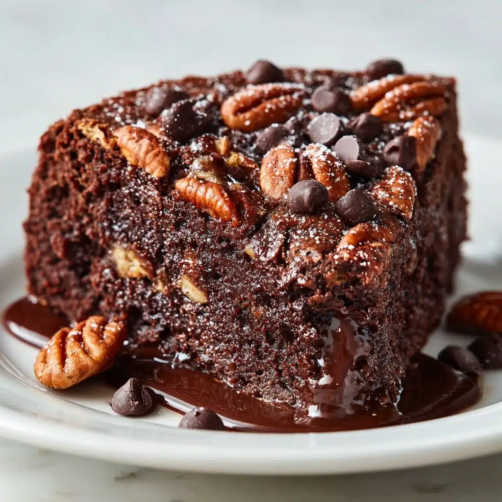 Gooey Chocolate Pecan Cake Recipe - Recipe Image
