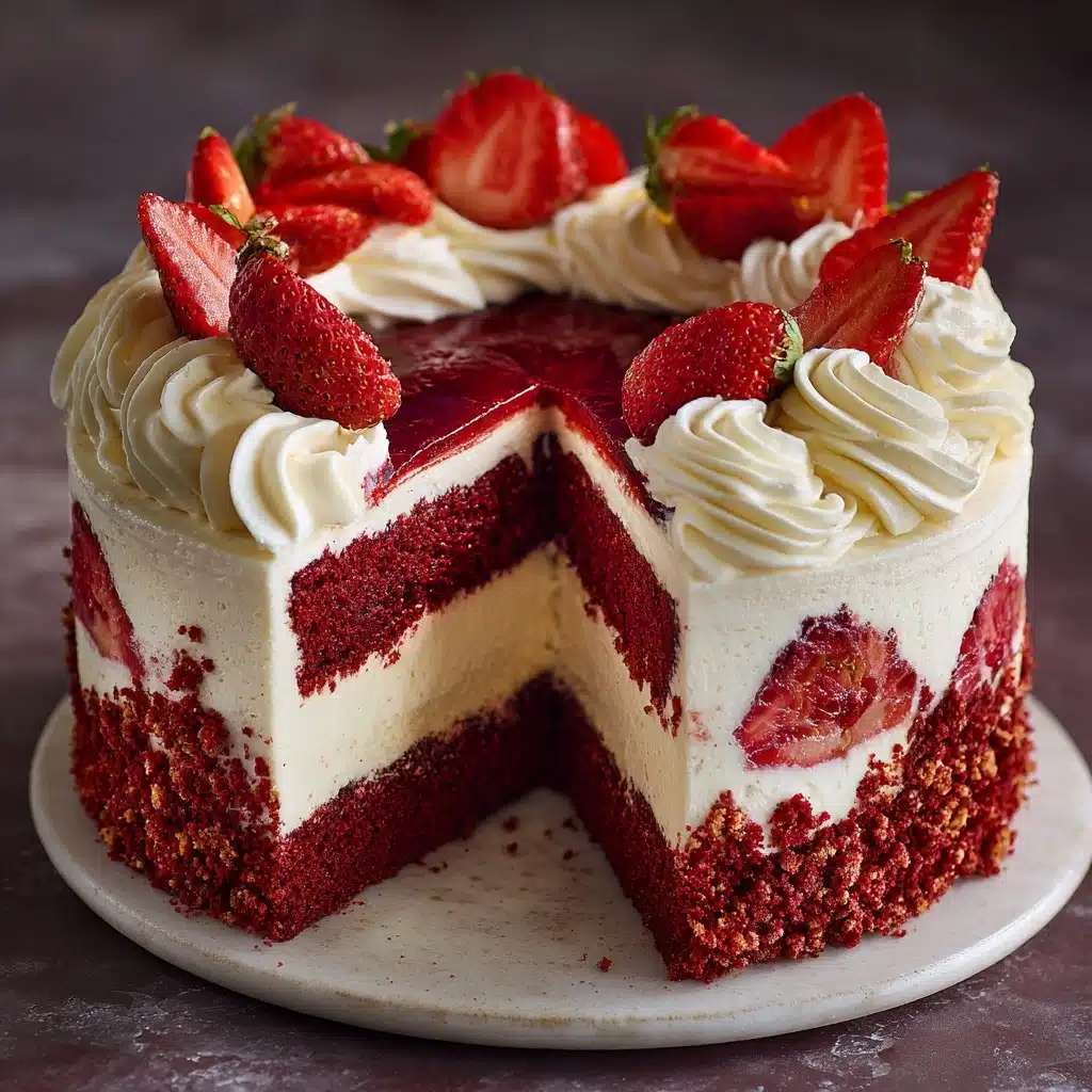 Red Velvet Strawberry Cheesecake Recipe - Recipe Image