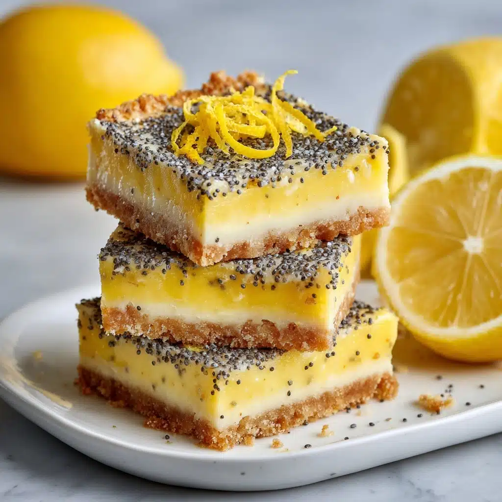 Low Sugar Lemon Poppy Seed Greek Yogurt Bars Recipe - Recipe Image