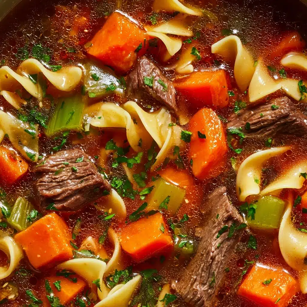 The BEST Vegetable Beef Soup Recipe - Recipe Image