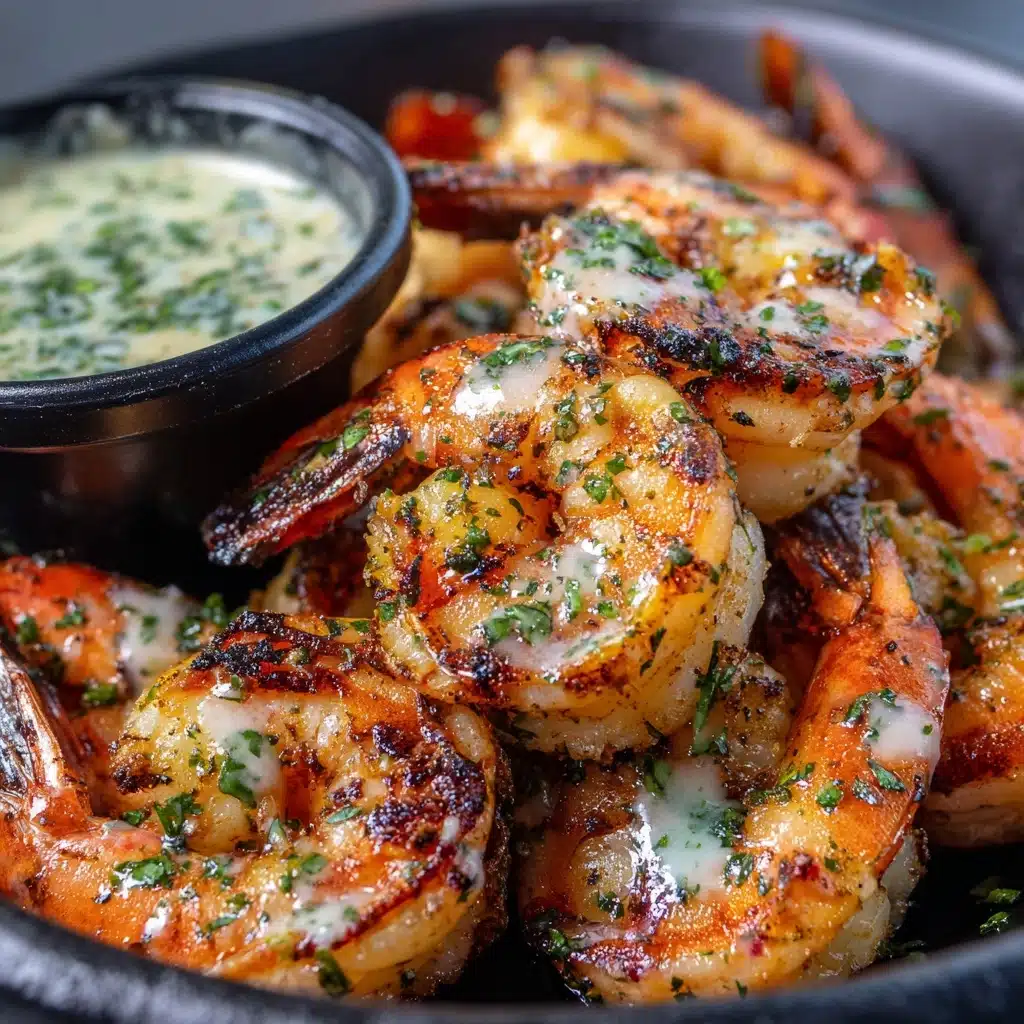 Spicy Garlic Parmesan Grilled Shrimp with Lemon-Herb Aioli Recipe - Recipe Image