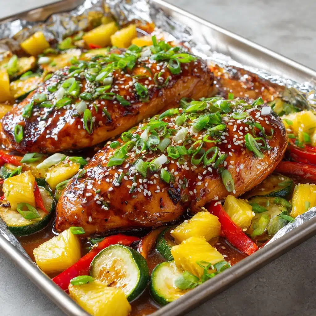 Teriyaki Chicken and Pineapple Foil Packets Recipe - Recipe Image