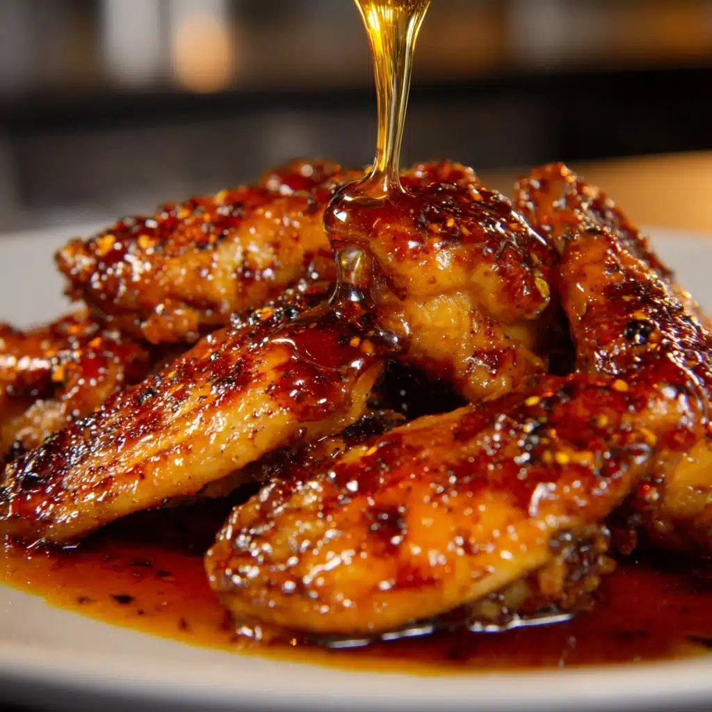 Hot Honey Peach Wings Recipe - Recipe Image
