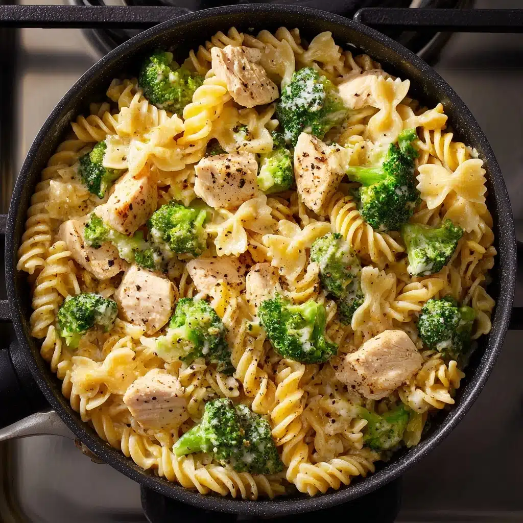 Cheesy Garlic Chicken and Broccoli Pasta Recipe - Recipe Image