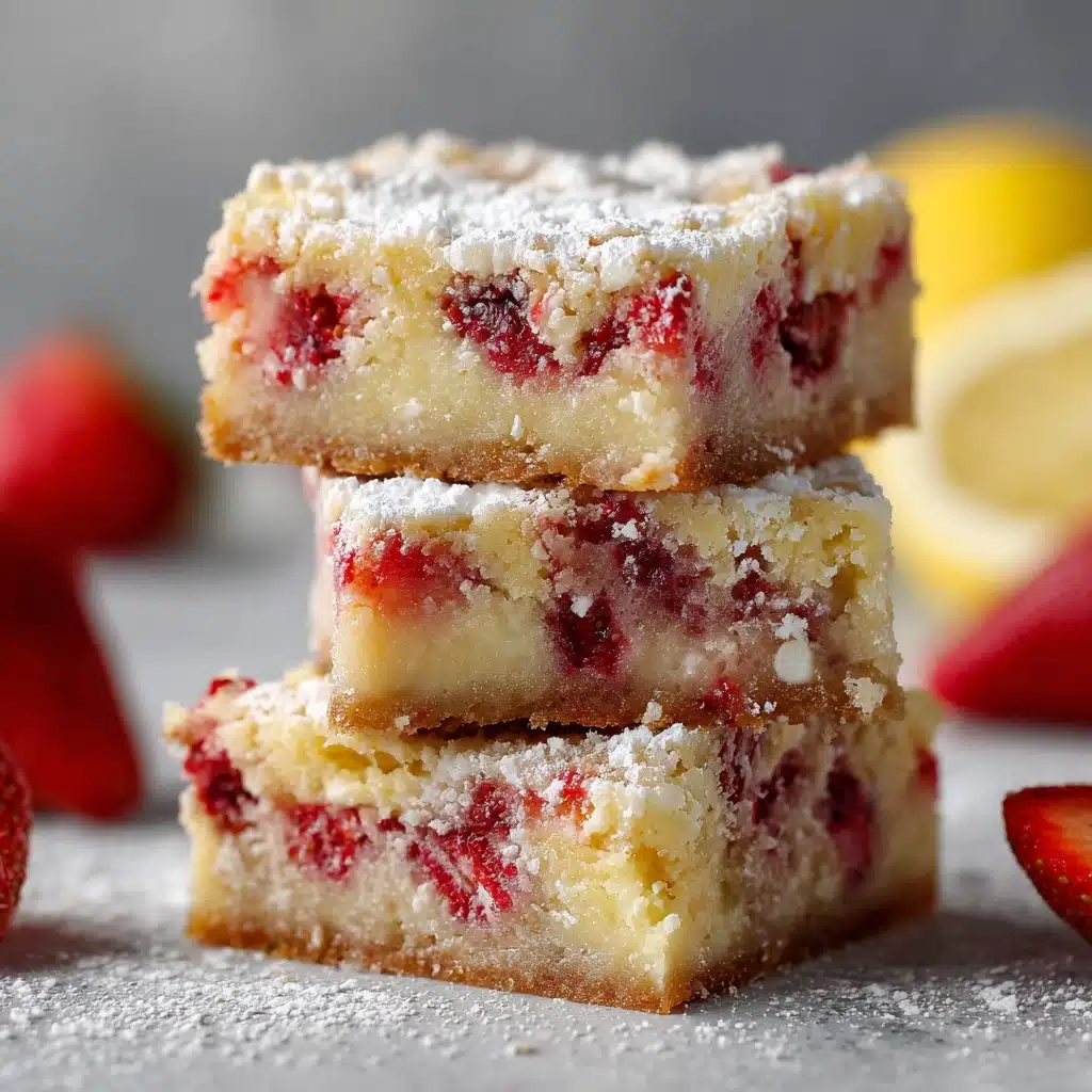 Strawberry Lemon Blondies Recipe - Recipe Image